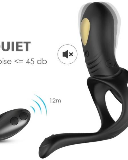 ARMONY - JOY JUMPER RING VIBRATOR FOR COUPLES  ANAL PLUG REMOTE CONTROL BLACK