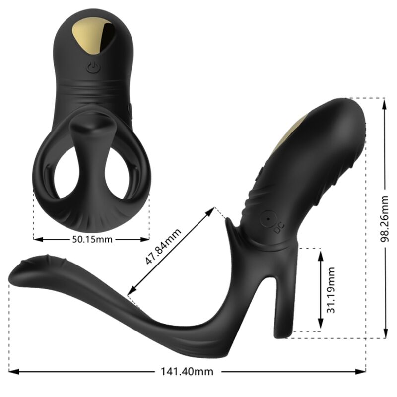 ARMONY - JOY JUMPER RING VIBRATOR FOR COUPLES ANAL PLUG BLACK - Imagem de 2