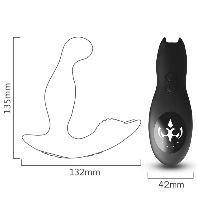 ARMONY - BAT KING VIBRATOR ANAL PROSTATE ROTATOR REMOTE CONTROL BLACK - Imagem de 3