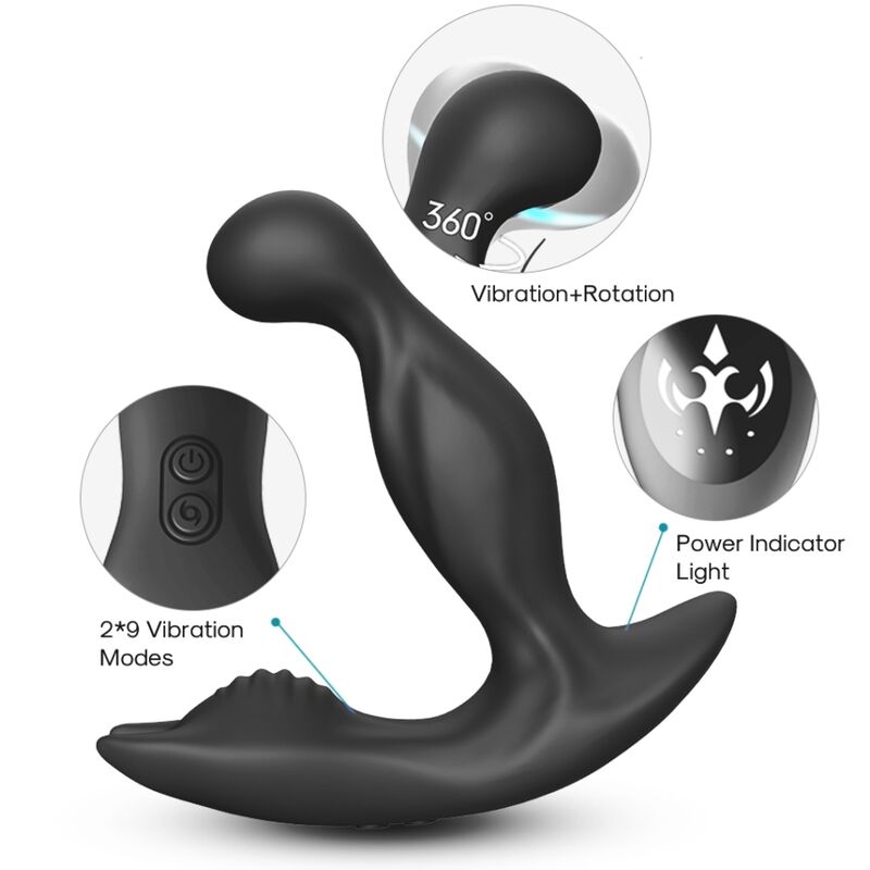 ARMONY - BAT KING VIBRATOR ANAL PROSTATE ROTATOR REMOTE CONTROL BLACK - Imagem de 2