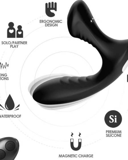 ARMONY - STORM VIBRATOR ANAL PROSTATE  PLUG REMOTE CONTROL BLACK