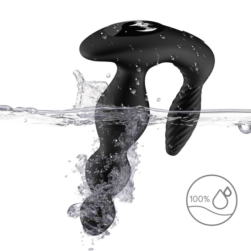 ARMONY - MANFUN VIBRATOR STIMULATOR ANAL PLUG REMOTE CONTROL BLACK - Imagem de 3