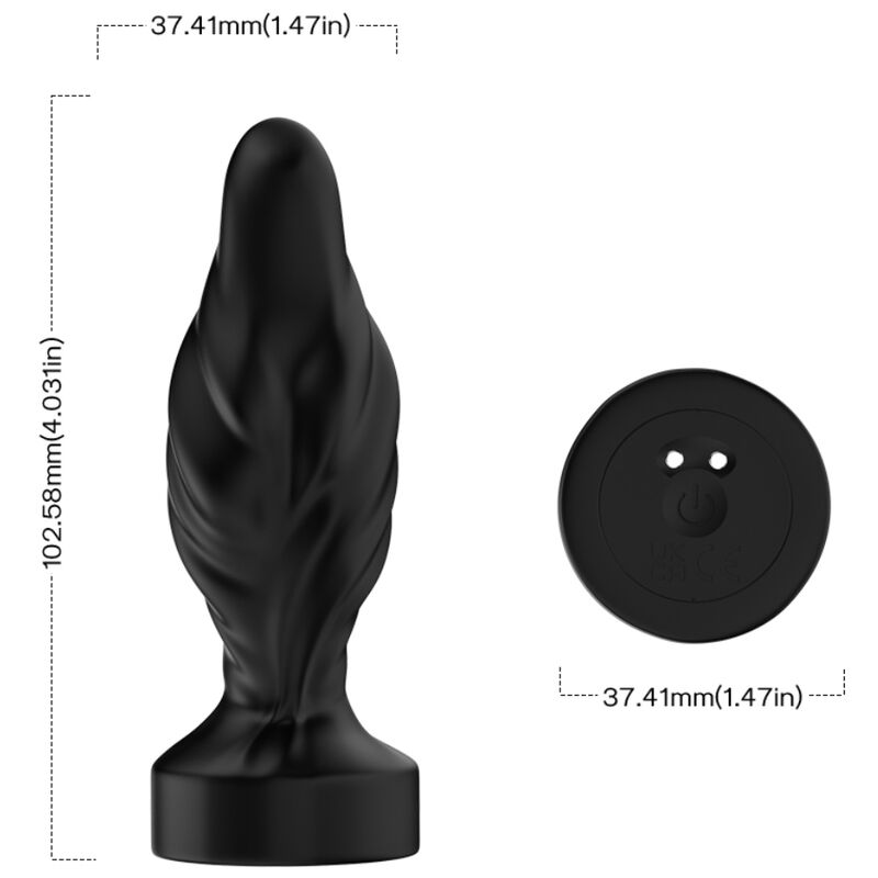 ARMONY - VIBRATOR ANAL PLUG REMOTE CONTROL BLACK - Imagem de 4