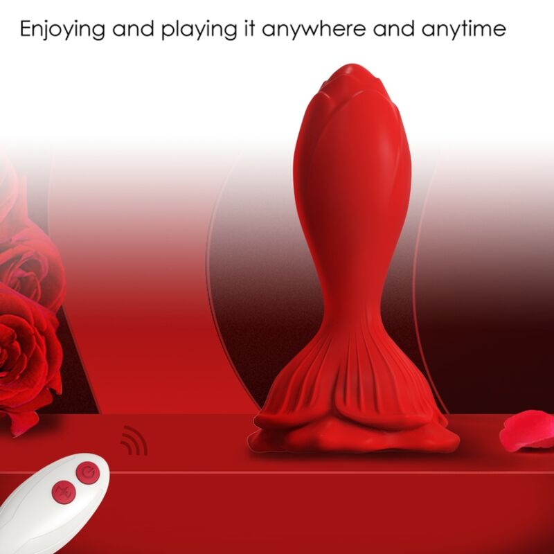 ARMONY - PINK VIBRATOR ANAL PLUG SMALL REMOTE CONTROL RED - Imagem de 4