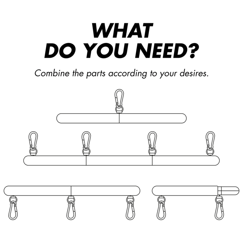 FETISH SUBMISSIVE BONDAGE - ADJUSTABLE SEPARATOR BAR 4 PIECES - Imagem de 3