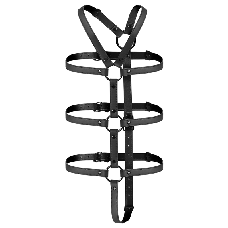 FETISH SUBMISSIVE BONDAGE - ADJUSTABLE HARNESS TORSO AND ARMS - Imagem de 3