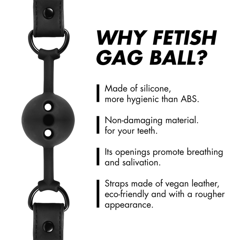 FETISH SUBMISSIVE BONDAGE - BREATHABLE SILICONE BALL GAG - Imagem de 4