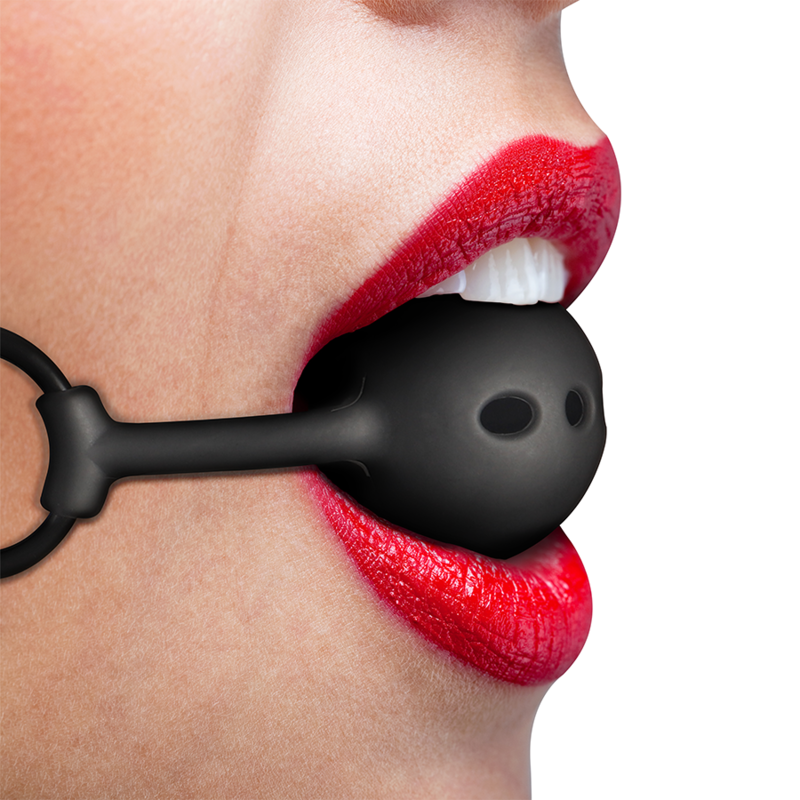 FETISH SUBMISSIVE BONDAGE - BREATHABLE SILICONE BALL GAG - Imagem de 2