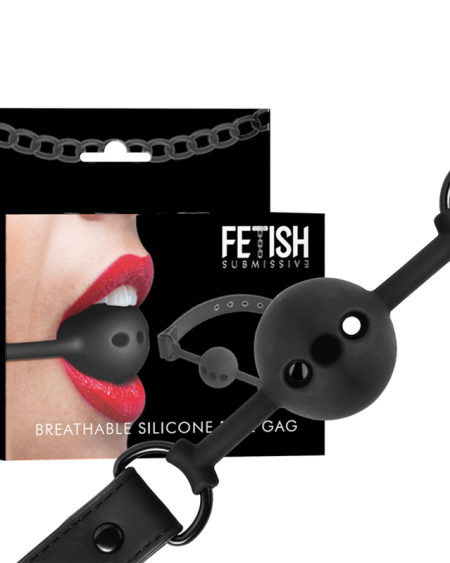FETISH SUBMISSIVE BONDAGE - BREATHABLE SILICONE BALL GAG