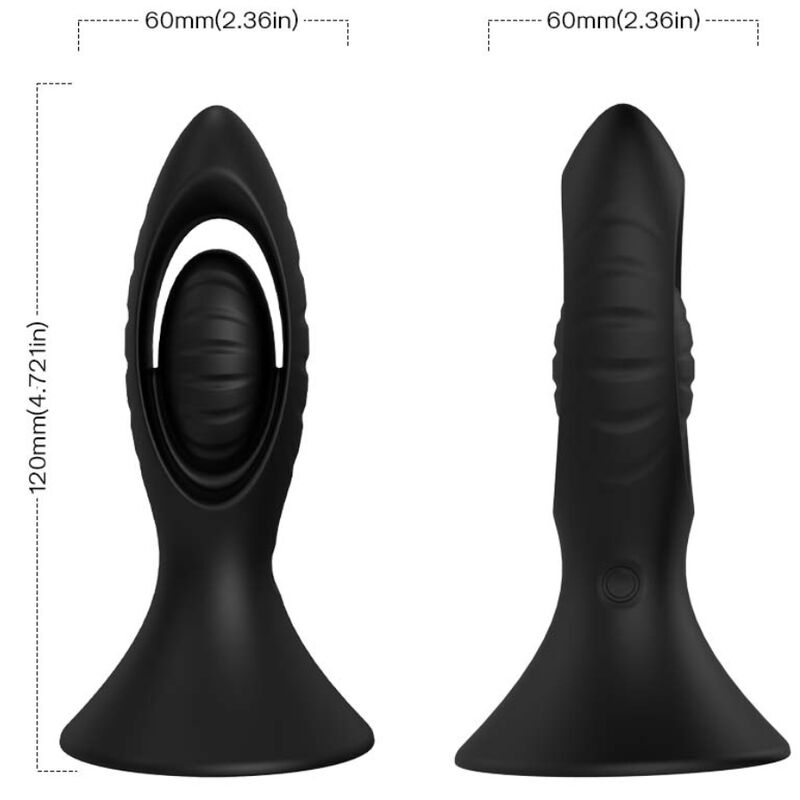 ARMONY - VIBRATOR ANAL PLUG SILICONE BLACK - Imagem de 4