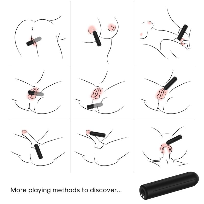 ARMONY - WARHEAD VIBRATOR BULLET BLACK 2 CM x 8.8 CM - Imagem de 2