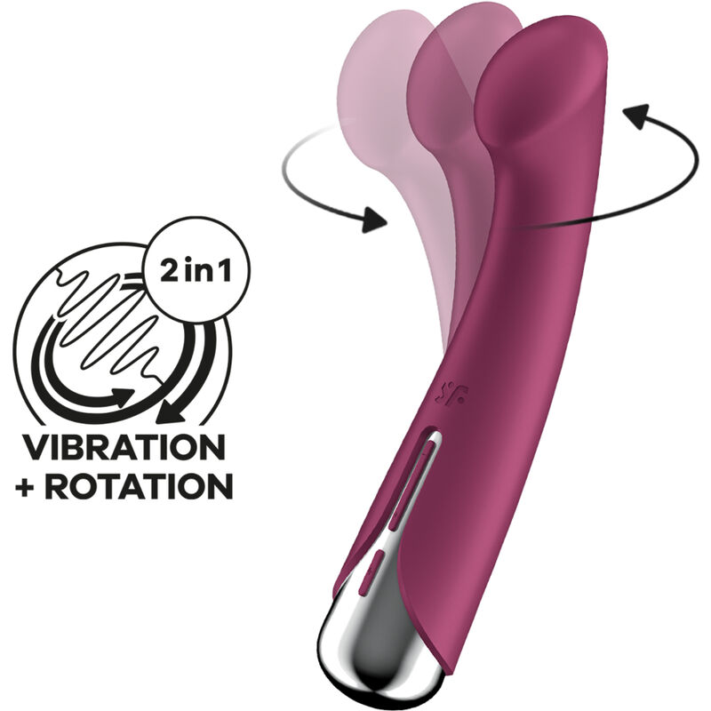 SATISFYER - SPINNING G-SPORT 1 VIBRADOR ROTADOR ROJO - Imagem de 4