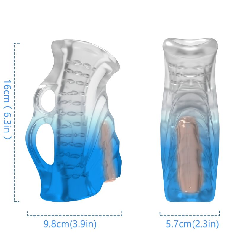 ARMONY - MASTURBATOR FINGER VIBRATOR BLUE GRADIENT - Imagem de 3