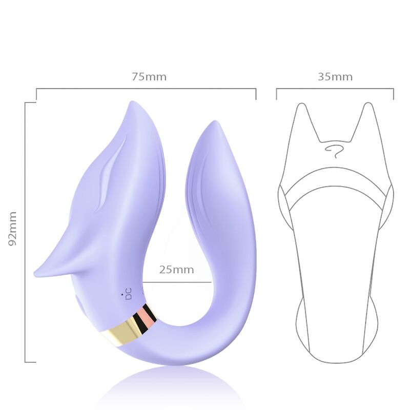 ARMONY - FOX VIBRATOR FOR COUPLES REMOTE CONTROL PURPLE - Imagem de 3