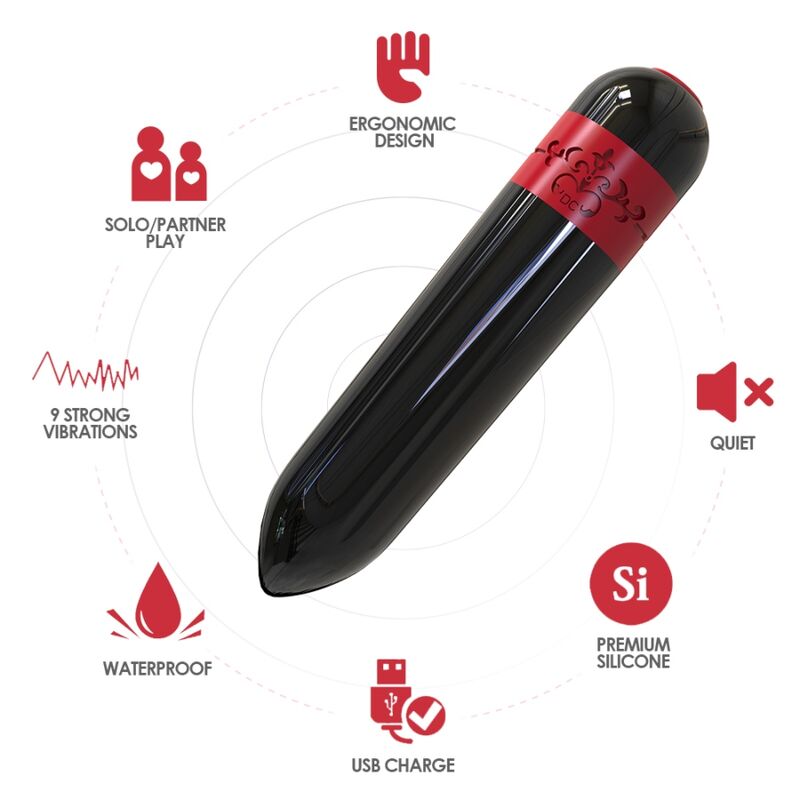 ARMONY - ROCKET VIBRATOR BULLET REMOTE CONTROL BLACK - Imagem de 3