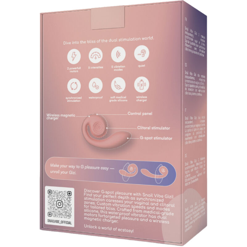 SNAIL VIBE - GIZI ESTIMULADOR DUAL ROSA - Imagem de 5