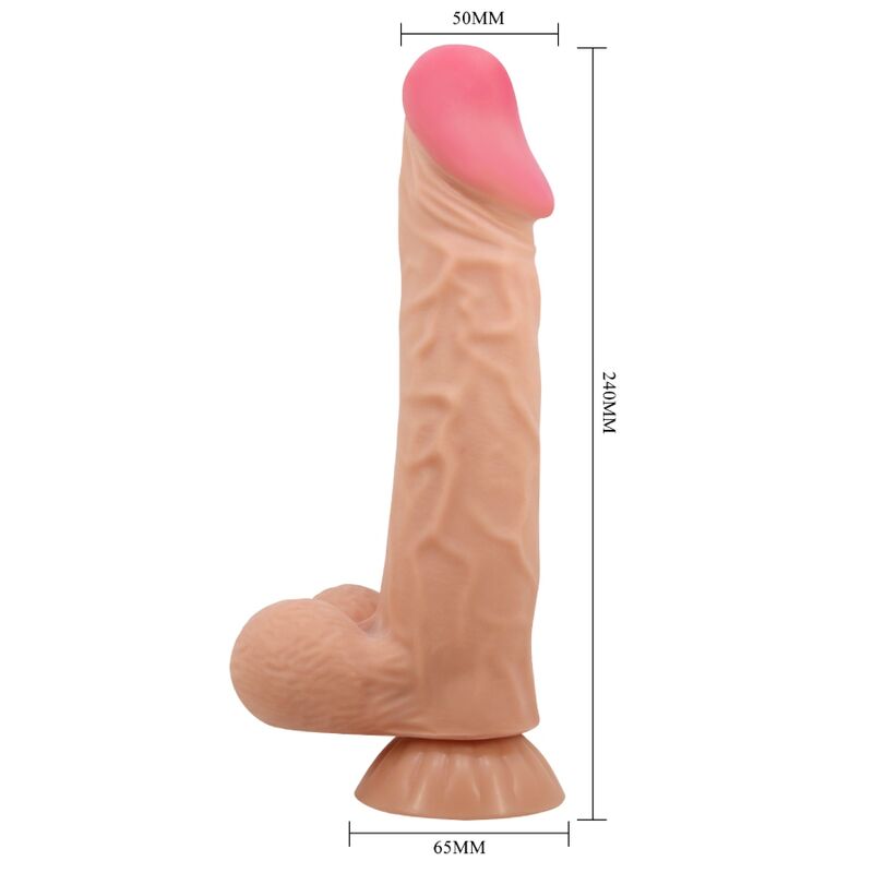 PRETTY LOVE - SLIDING SKIN SERIES REALISTIC DILDO WITH SLIDING SKIN SUCTION CUP REMOTE CONTROL FLESH 24 CM - Imagem de 4