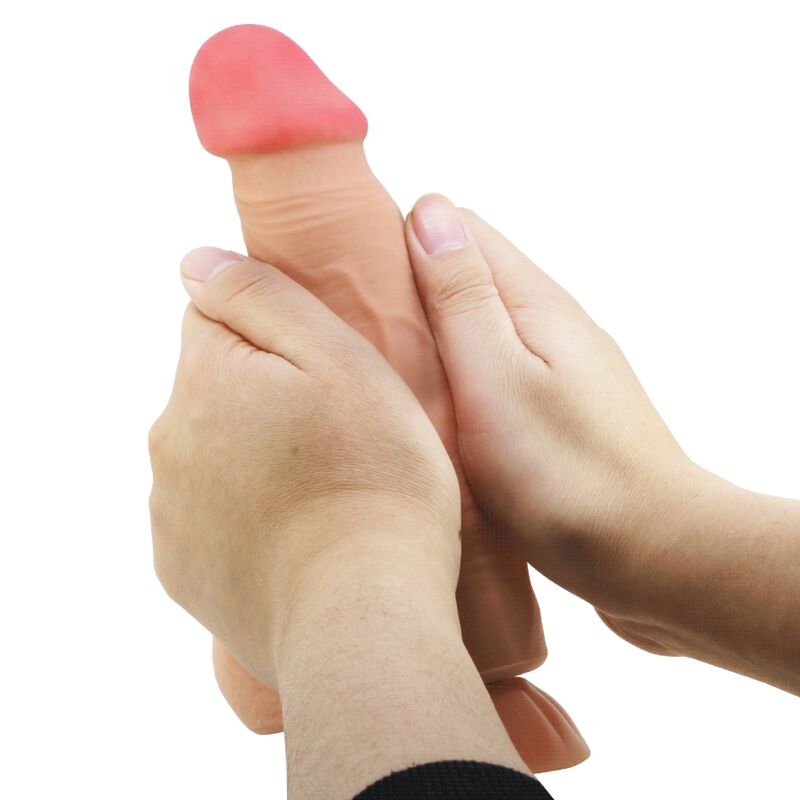 PRETTY LOVE - SLIDING SKIN SERIES REALISTIC DILDO WITH SLIDING SKIN SUCTION CUP REMOTE CONTROL FLESH 21.8 CM - Imagem de 3