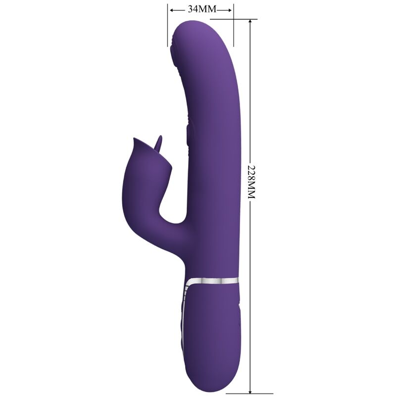 PRETTY LOVE - RABBIT VIBRATOR WITH LICKING PURPLE - Imagem de 2