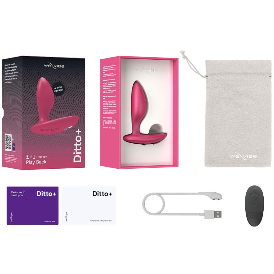 WE-VIBE - DITTO+ PLUG ANAL VIBRADOR ROSA - Imagem de 5