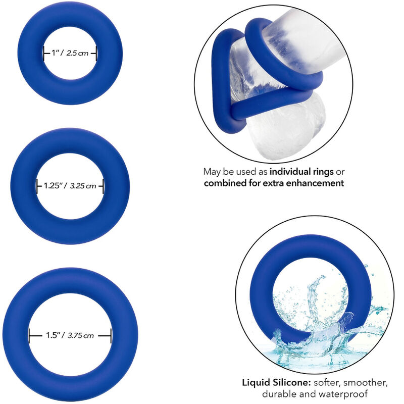 CALEXOTICS - ADMIRAL COCK RING SET BLUE - Imagem de 2