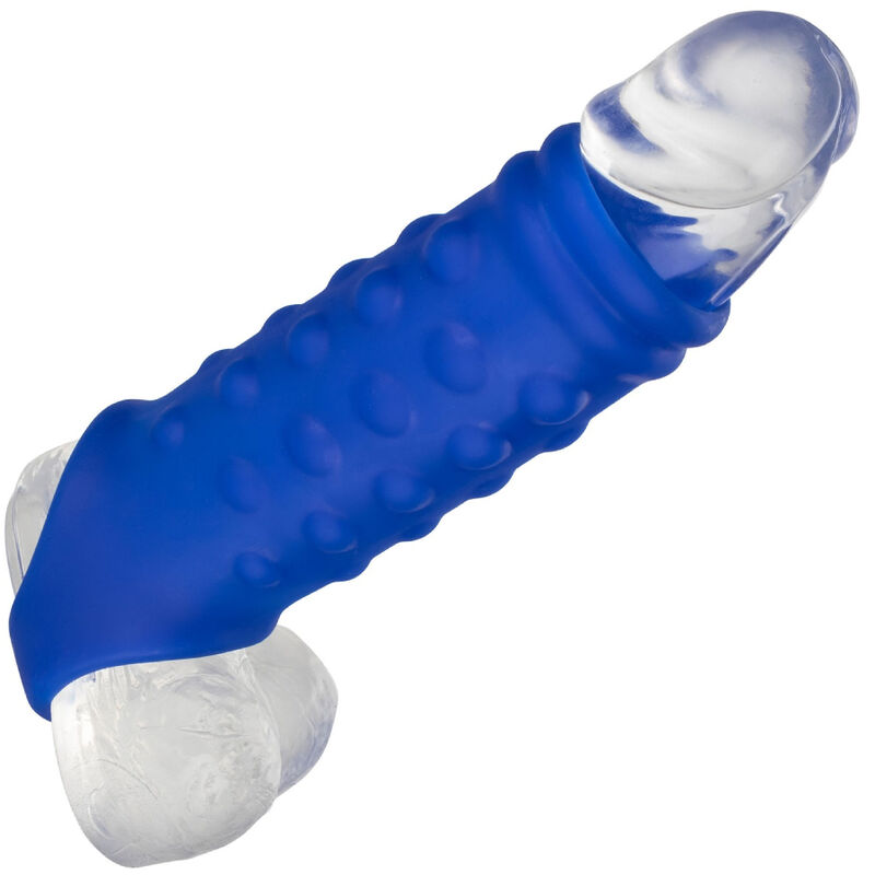 CALEXOTICS - ADMIRAL BEADED PENIS COVER LIQUID SILICONE BLUE - Imagem de 5