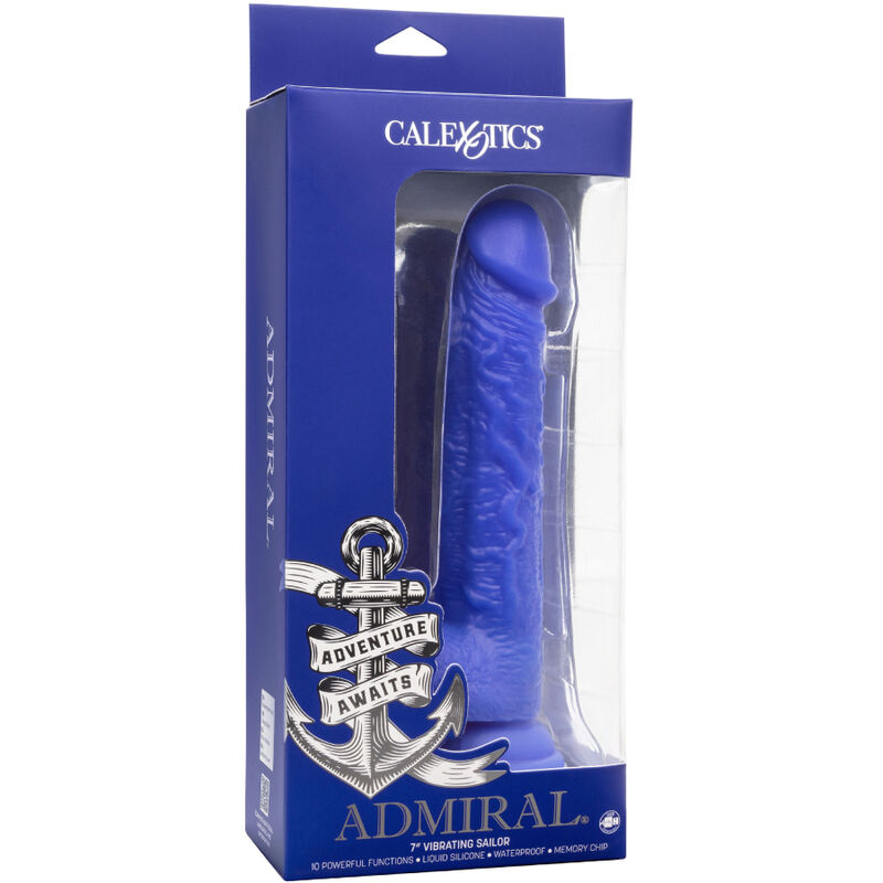 CALEXOTICS - ADMIRAL SAILOR REALISTIC DILDO VIBRATOR BLUE - Imagem de 5