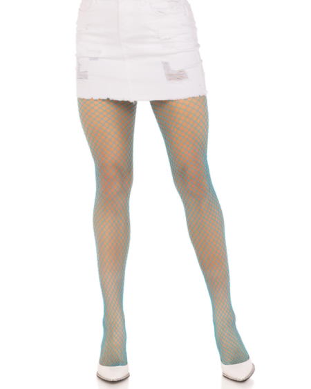 LEG AVENUE - LYCRA FISHNNET PANTYHOSE BLUE