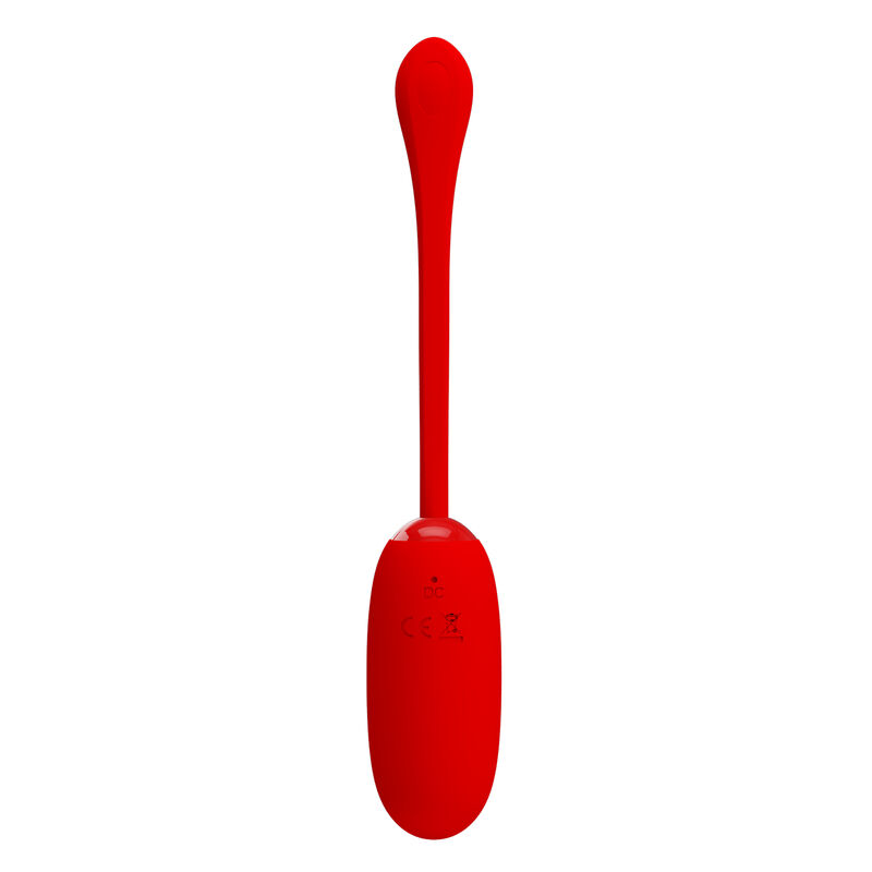 PRETTY LOVE - JULIUS WATERPROOF-RECHARGEABLE VIBRATING EGG RED - Imagem de 3