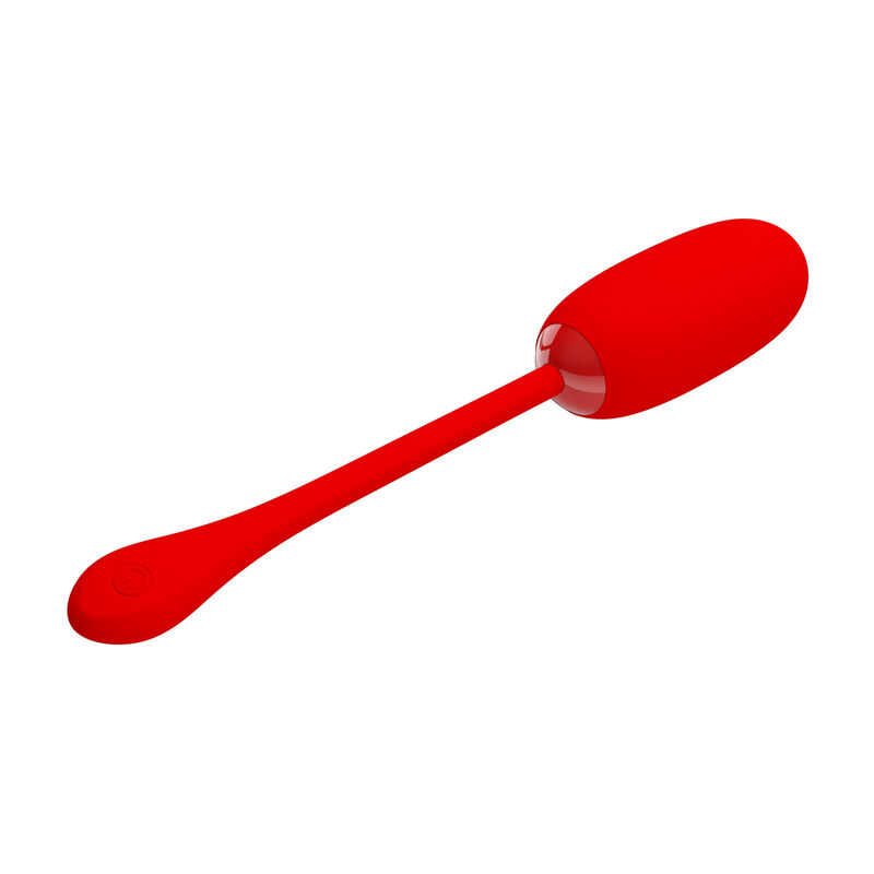 PRETTY LOVE - JULIUS WATERPROOF-RECHARGEABLE VIBRATING EGG RED - Imagem de 2