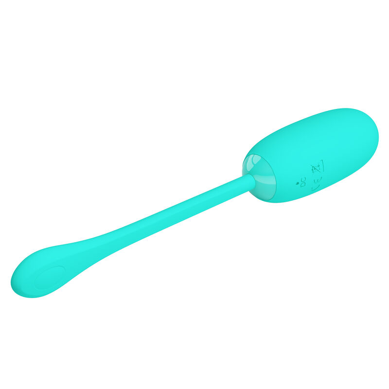 PRETTY LOVE - JULIUS WATERPROOF-RECHARGEABLE VIBRATING EGG AQUA GREEN - Imagem de 5