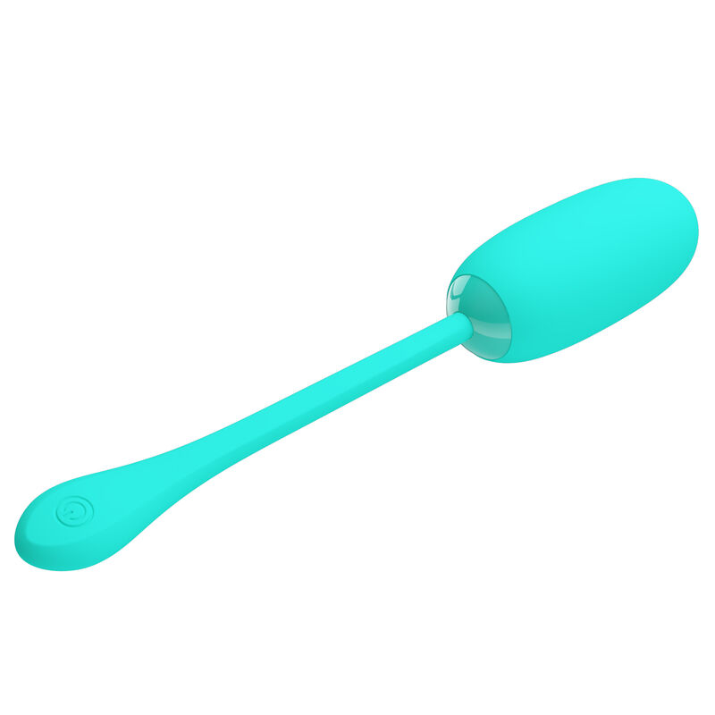 PRETTY LOVE - JULIUS WATERPROOF-RECHARGEABLE VIBRATING EGG AQUA GREEN - Imagem de 2