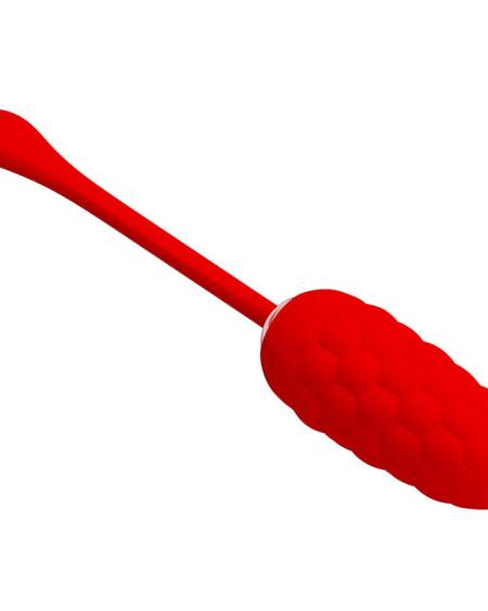 PRETTY LOVE - VIBRATING EGG WITH RED RECHARGEABLE MARINE TEXTURE