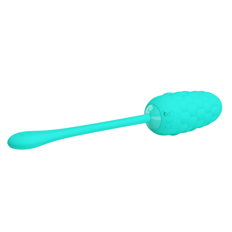 PRETTY LOVE - VIBRATING EGG WITH AQUA GREEN RECHARGEABLE MARINE TEXTURE - Imagem de 3