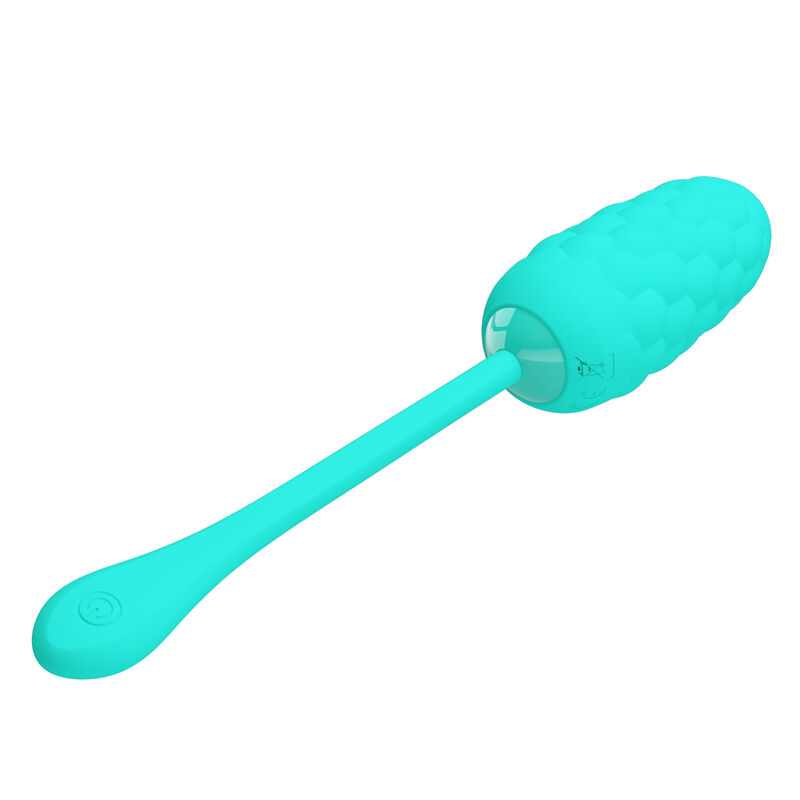 PRETTY LOVE - VIBRATING EGG WITH AQUA GREEN RECHARGEABLE MARINE TEXTURE - Imagem de 2