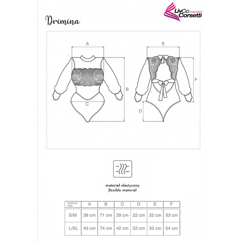 LIVCO CORSETTI FASHION - DRIMINA LC90690 BODY AZUL MARINO - Imagem de 4