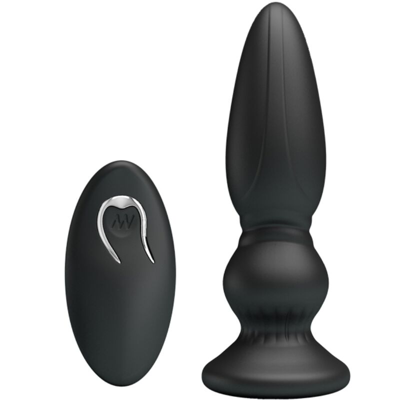 MR PLAY - POWERFUL VIBRATOR REMOTE CONTROL ANAL PLUG BLACK - Imagem de 2