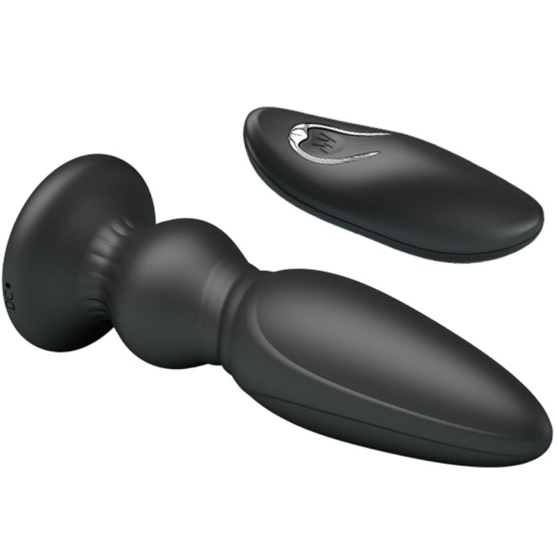 MR PLAY - POWERFUL VIBRATOR REMOTE CONTROL ANAL PLUG BLACK - Imagem de 4
