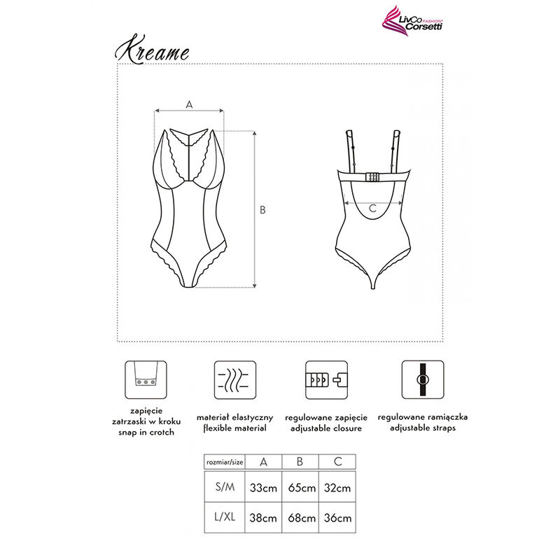 LIVCO CORSETTI FASHION - KREAME LC 90546 BODY BLACK - Imagem de 5