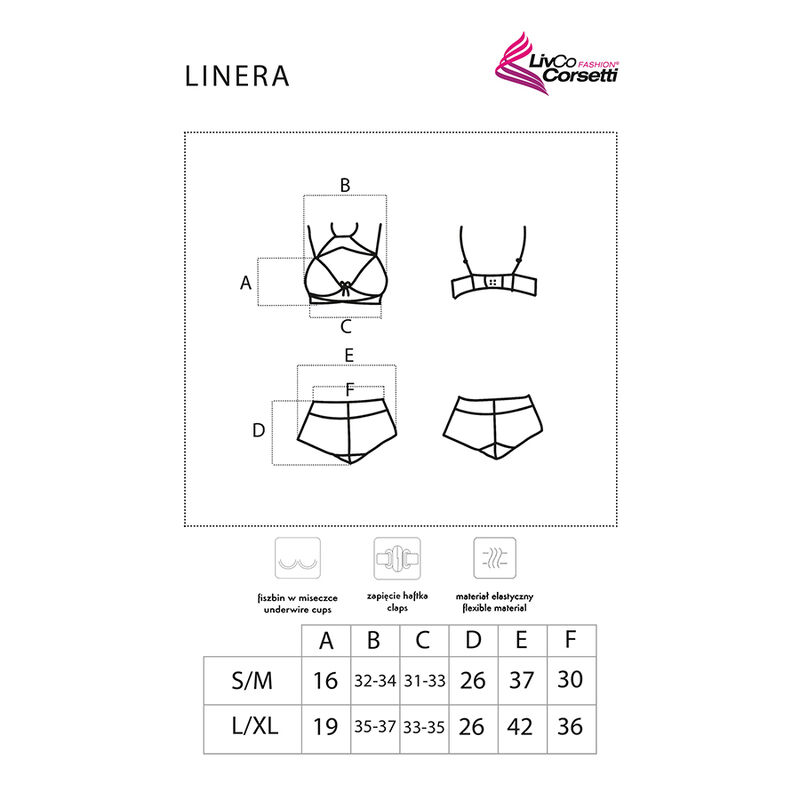 LIVCO CORSETTI FASHION - LINERA FOR THE SENSES COLLECTION SUJETADOR + PANTY NEGRO - Imagem de 5
