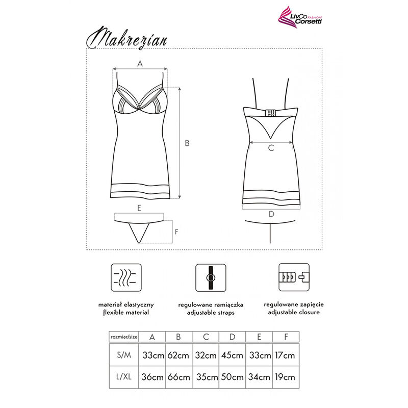 LIVCO CORSETTI FASHION - MAKREZIAN LC 90545 FALDA + PANTY NEGRO - Imagem de 5