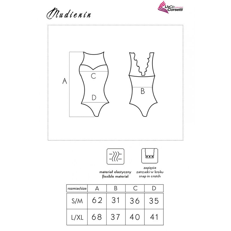 LIVCO CORSETTI FASHION - MUDIENIN LC 90654 BODY NEGRO - Imagem de 5
