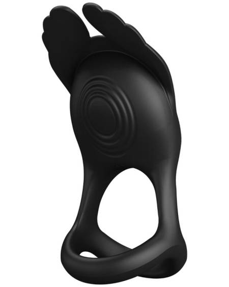 PRETTY LOVE - SILAS VIBRANT PENIS RING 7 VIBRATIONS BLACK SILICONE