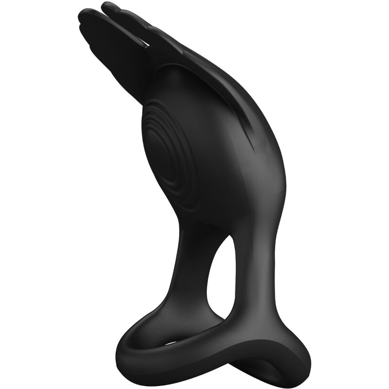 PRETTY LOVE - SILAS VIBRANT PENIS RING 7 VIBRATIONS BLACK SILICONE - Imagem de 2