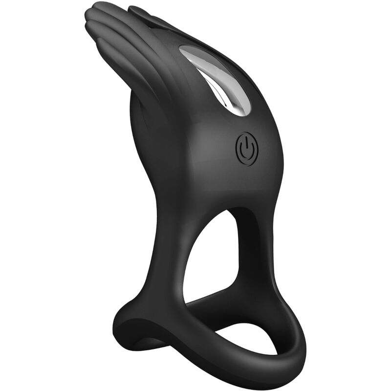 PRETTY LOVE - SILAS VIBRANT PENIS RING 7 VIBRATIONS BLACK SILICONE - Imagem de 3