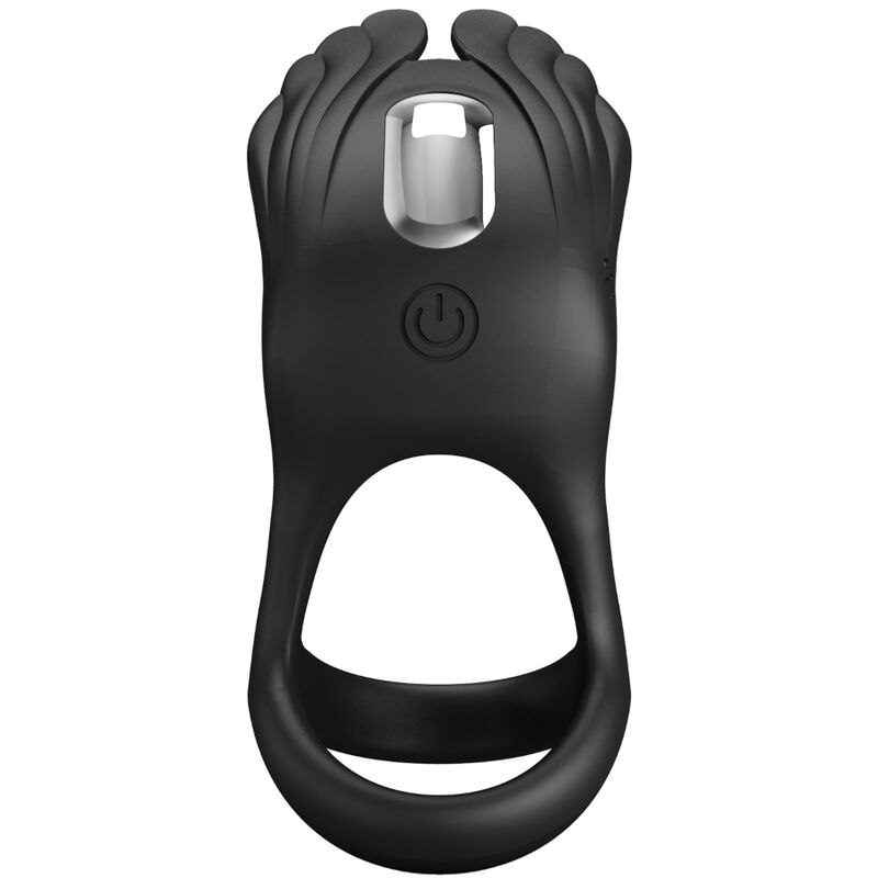 PRETTY LOVE - SILAS VIBRANT PENIS RING 7 VIBRATIONS BLACK SILICONE - Imagem de 4