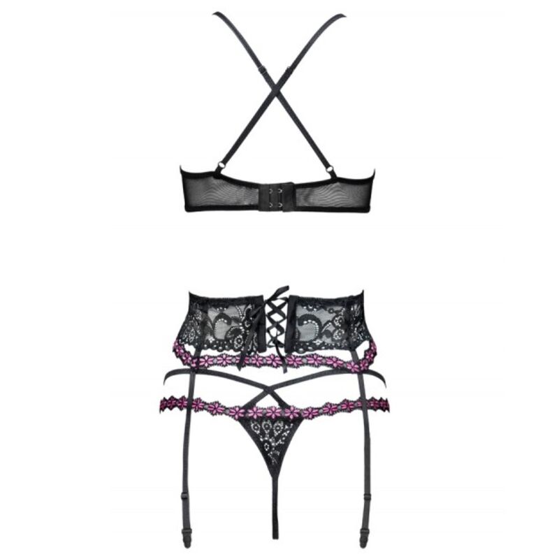 LIVCO CORSETTI FASHION - SNEHANA LC 90443 SUJETADOR + LIGUERO + PANTY NEGRO - Imagem de 4