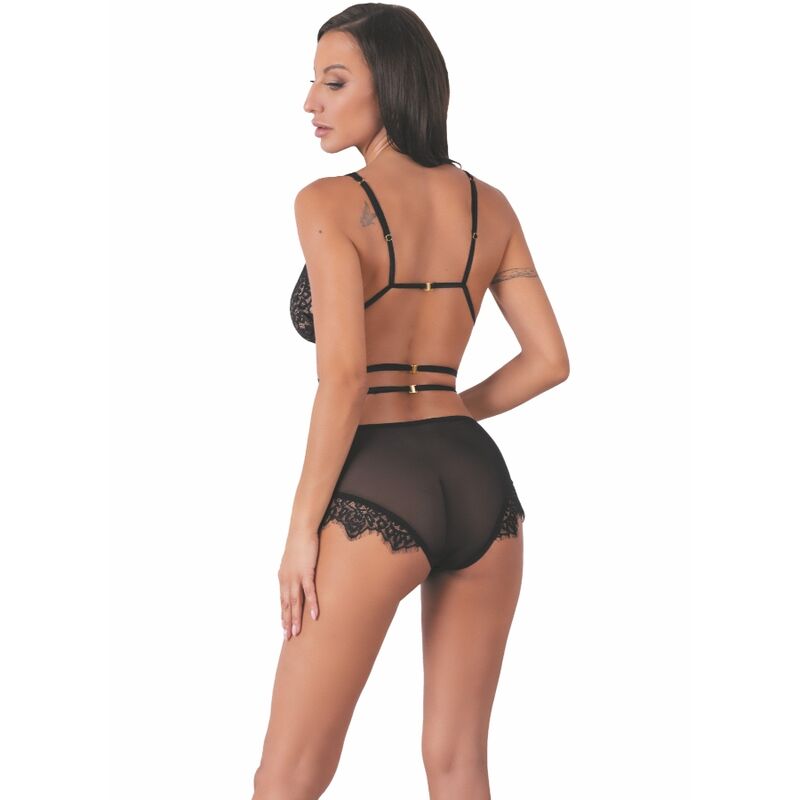 LIVCO CORSETTI FASHION - DREZNA LC 90733 SUJETADOR + PANTY NEGRO - Imagem de 2