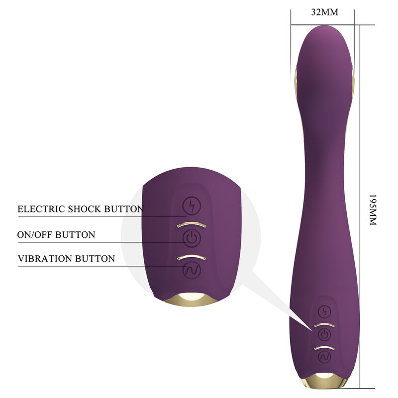 PRETTY LOVE - HECTOR ELECTROSHOCK VIBRATOR BY APP CONTROL PURPLE - Imagem de 4