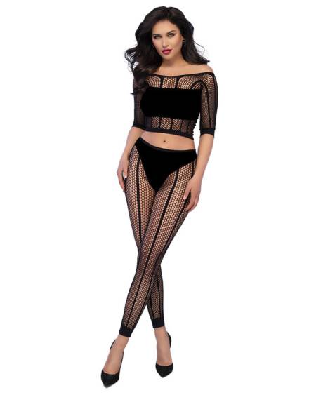 CHILIROSE - CR 4647 TOP  LEGGINS BLACK S/M